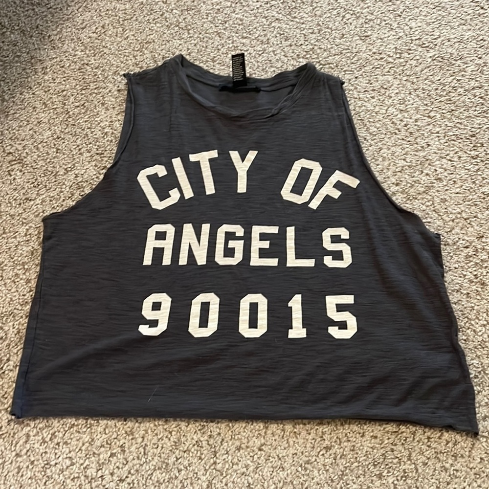 Forever 21 City of Angels Crop Top Medium